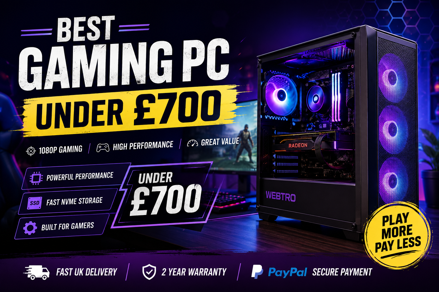 Best Gaming PCs Under £700 in the UK – 2026 Buyer’s Guide