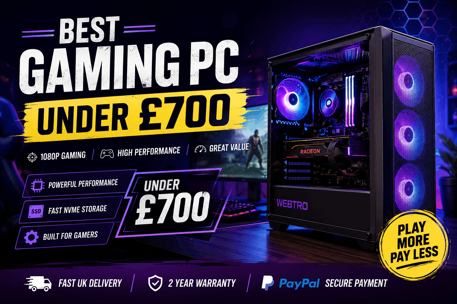 Best Gaming PCs Under £700 in the UK – 2026 Buyer’s Guide
