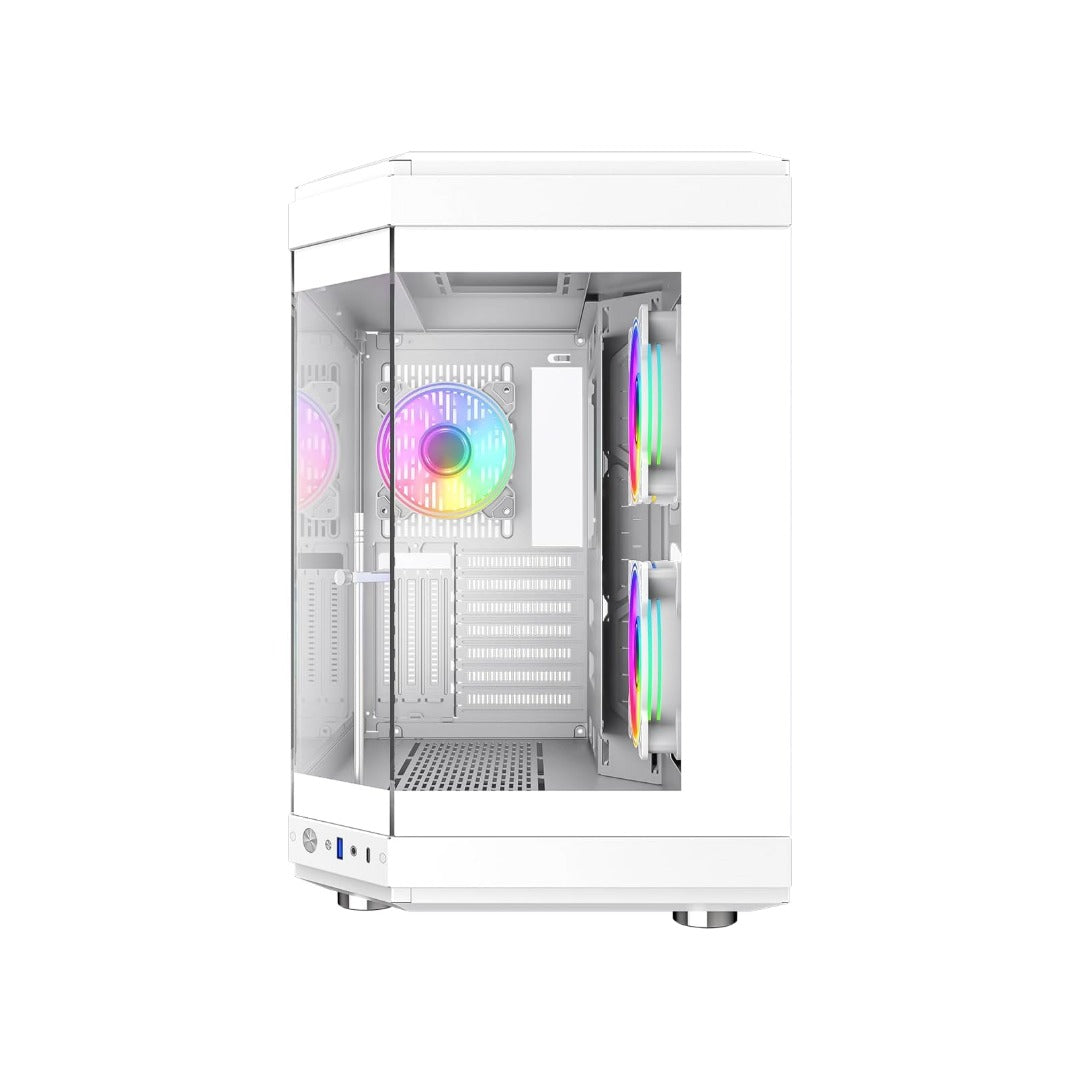 GameMax Hype White Mid-Tower ATX Gaming PC Case