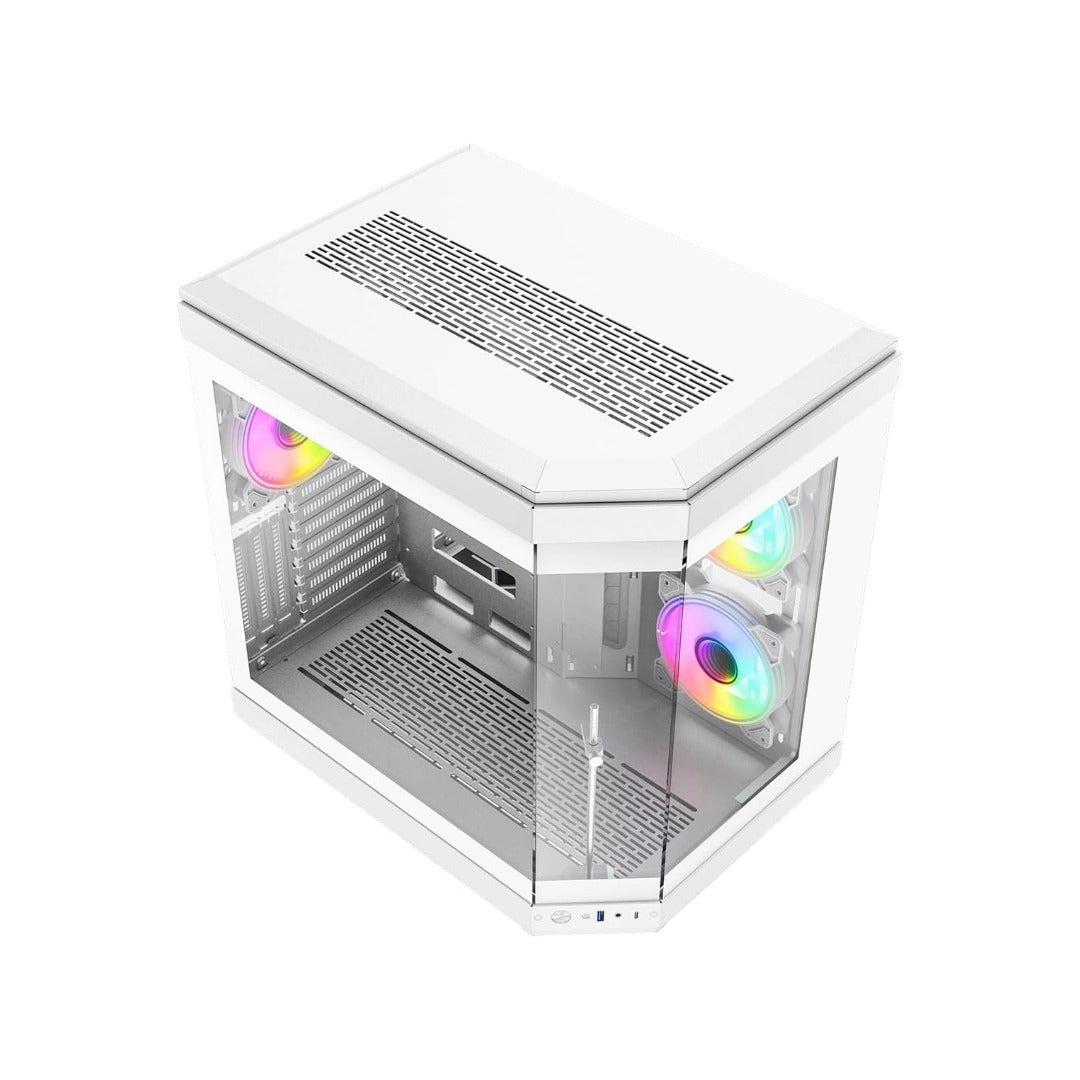 GameMax Hype White Mid-Tower ATX Gaming PC Case