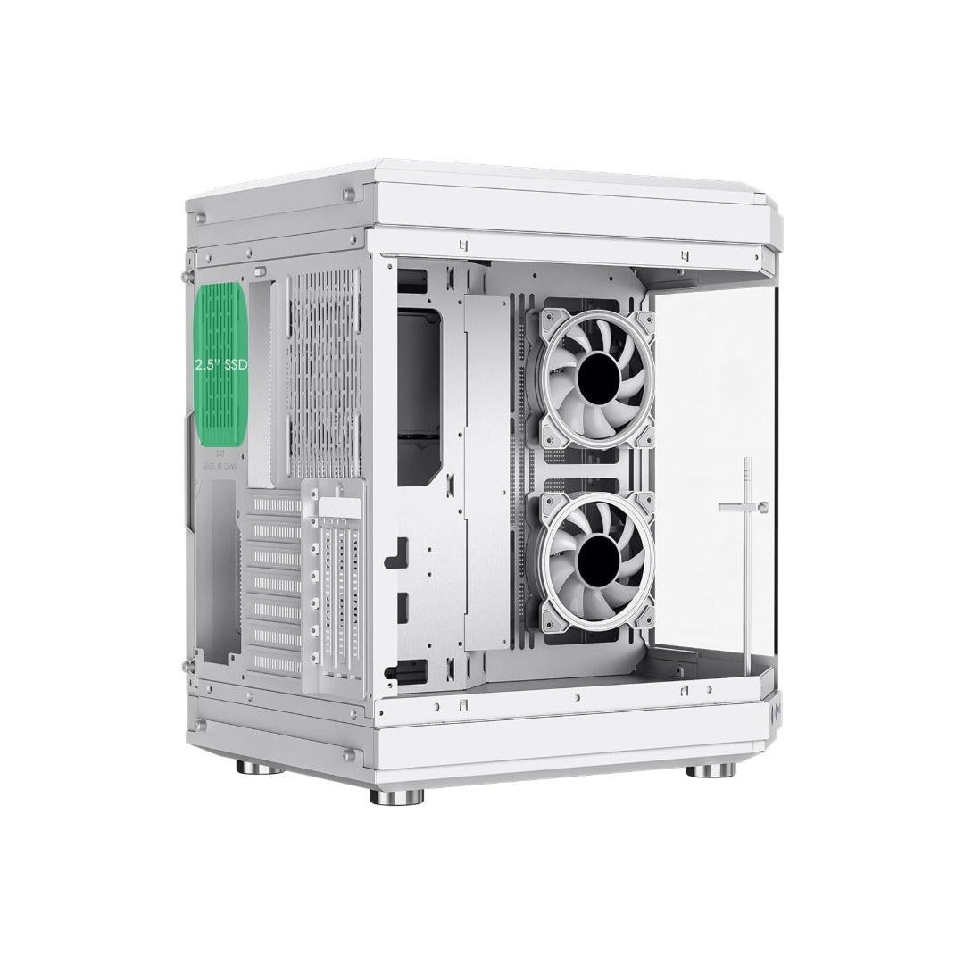 GameMax Hype White Mid-Tower ATX Gaming PC Case