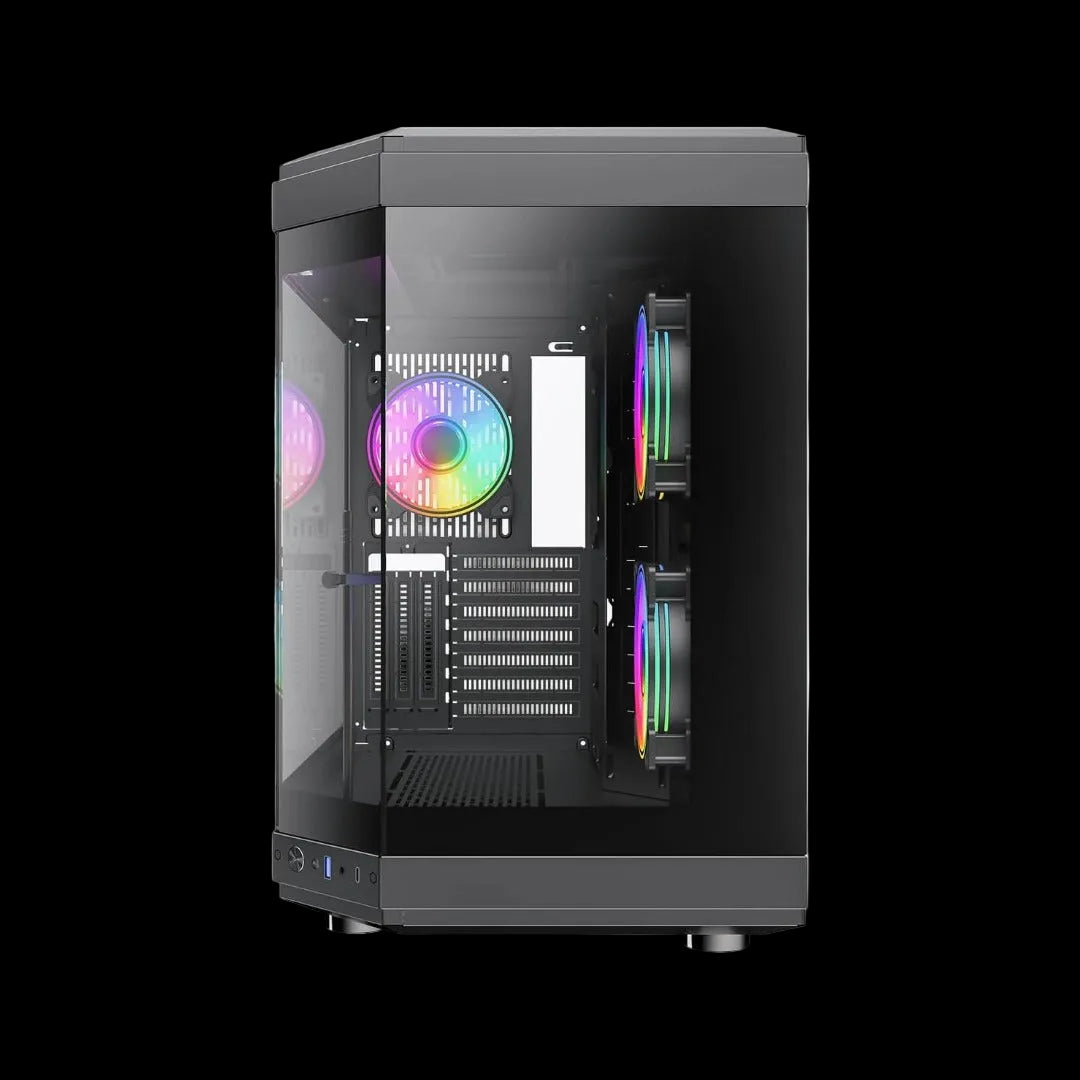 GameMax Hype Black Mid-Tower ATX Gaming PC Case