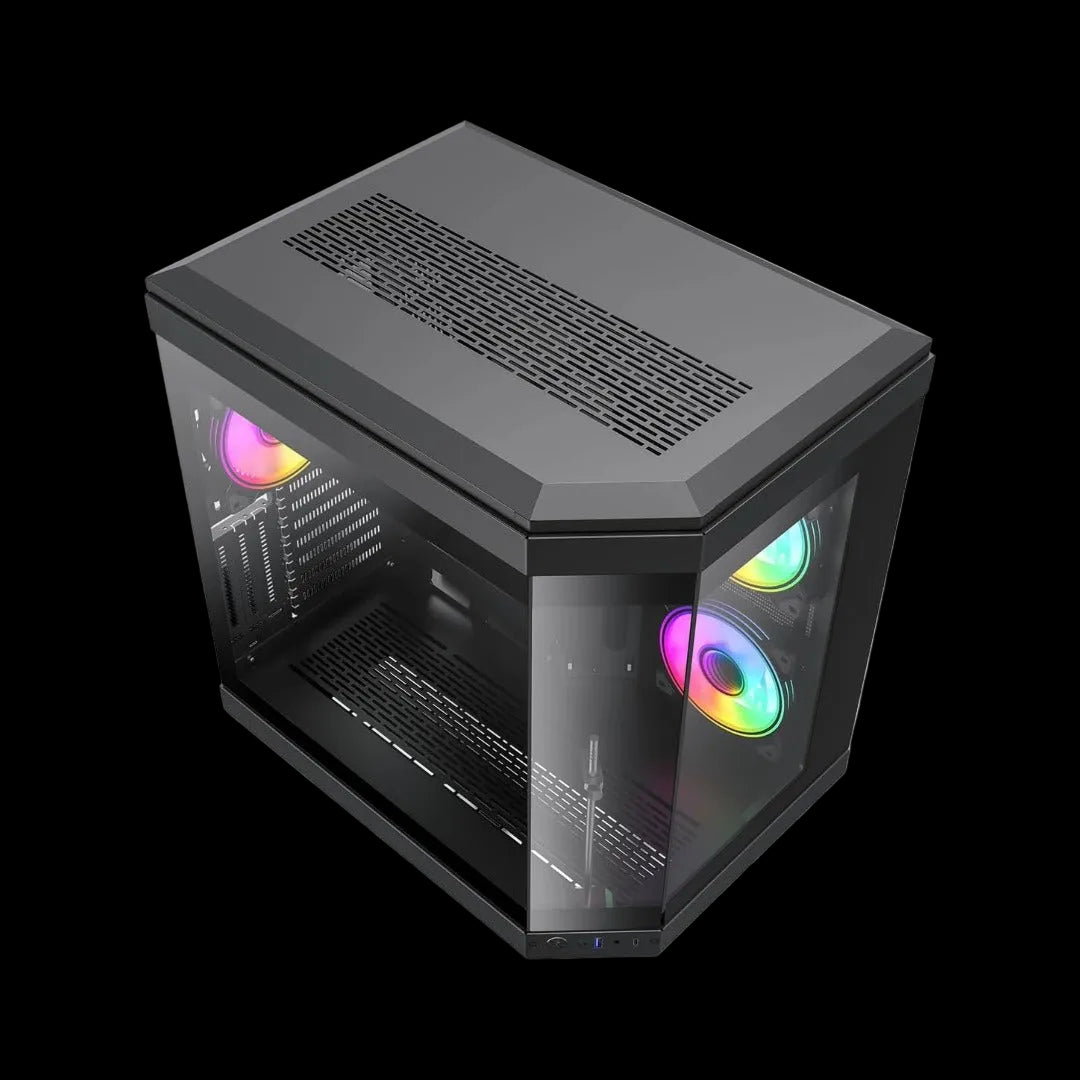 GameMax Hype Black Mid-Tower ATX Gaming PC Case