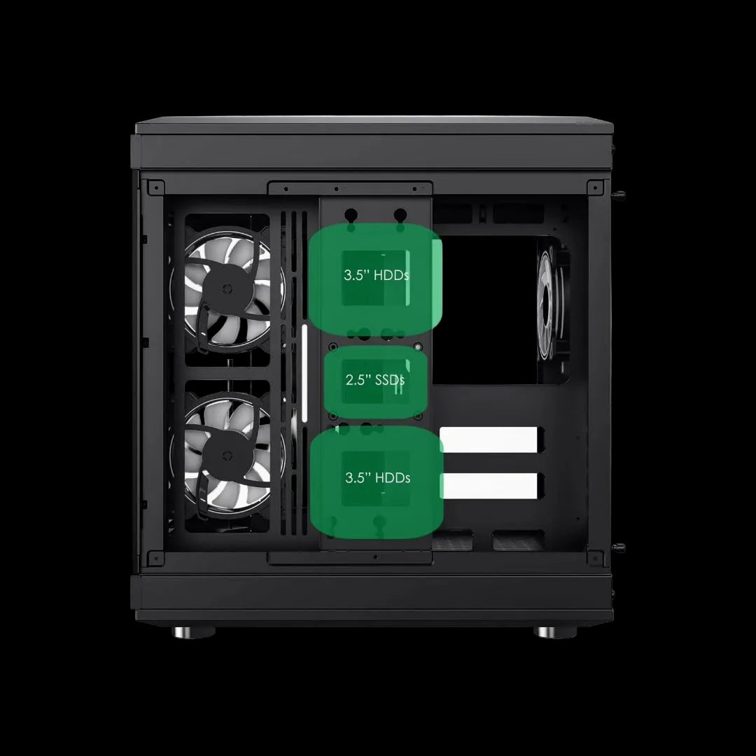 GameMax Hype Black Mid-Tower ATX Gaming PC Case