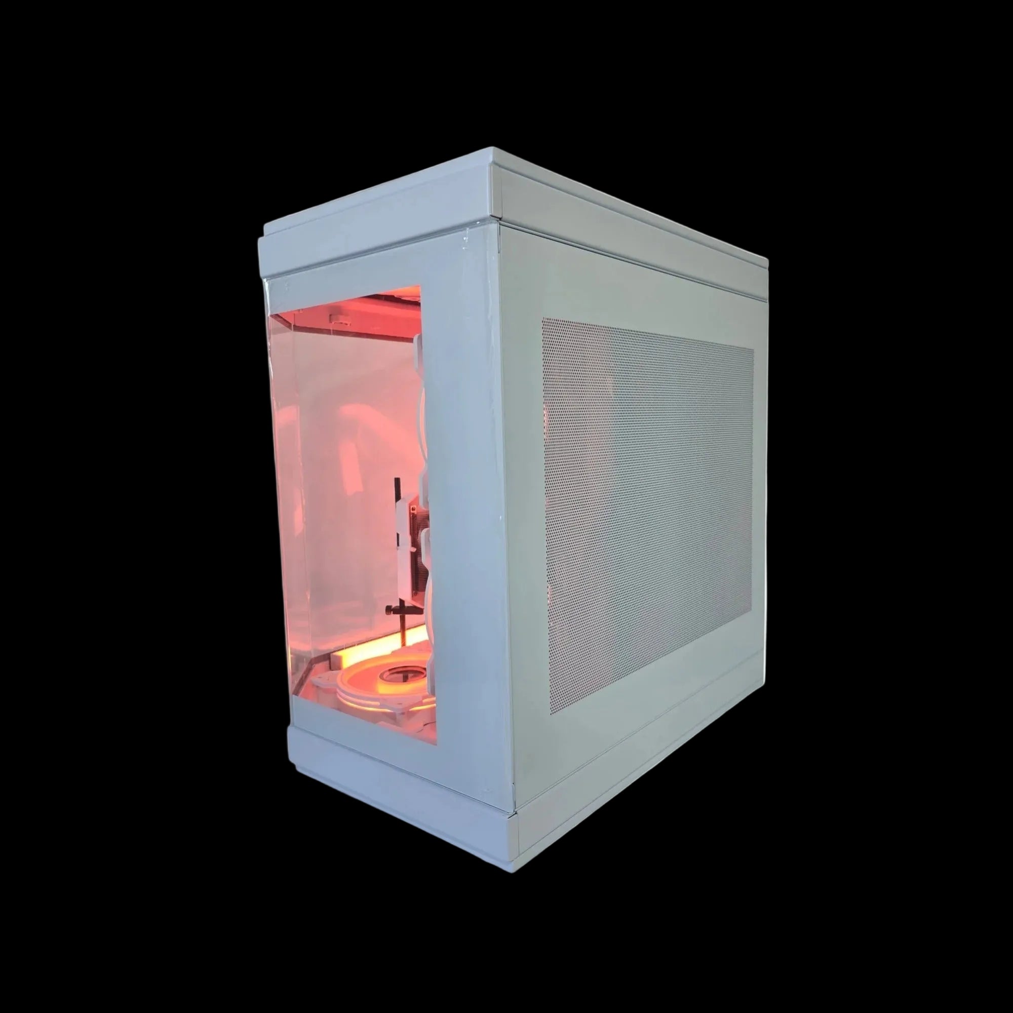 WebTro Hype White Gaming PC with ARGB lighting in a premium white case