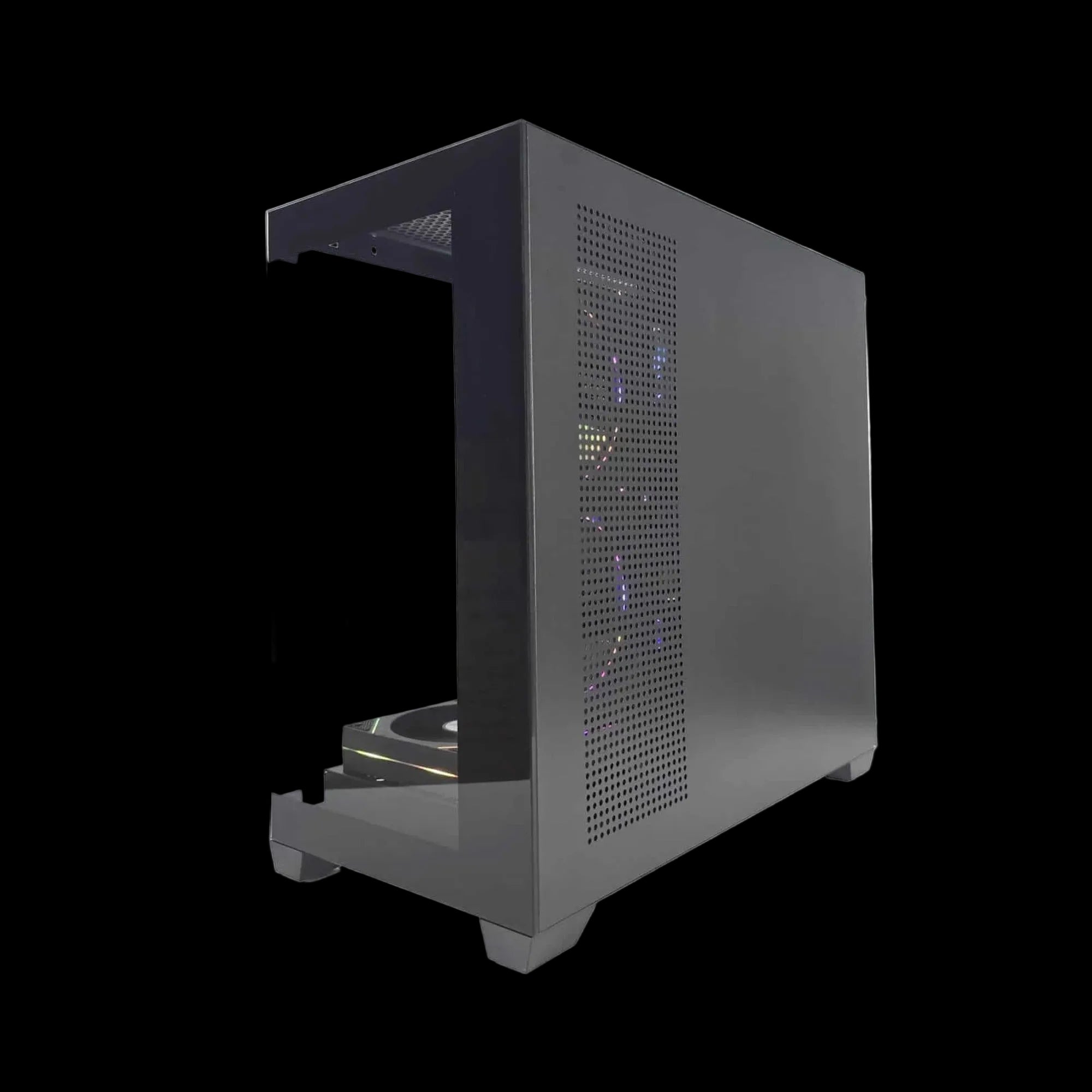 Front view of Webtro GPB0492 prebuilt gaming PC with modern chassis