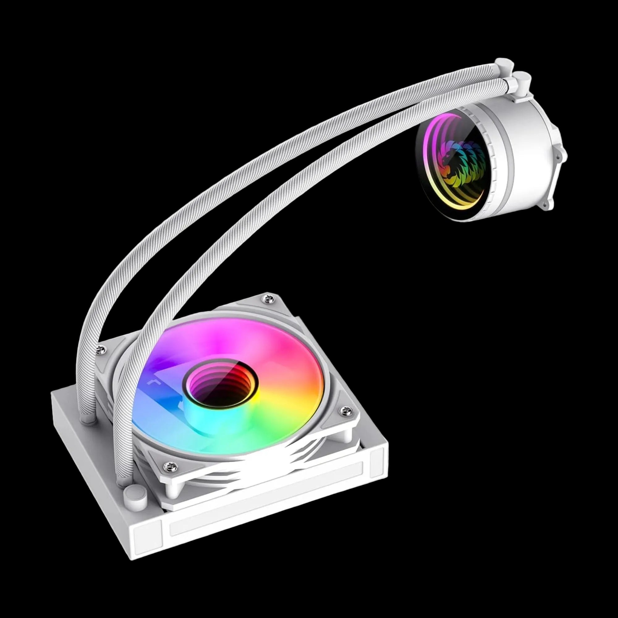 Front view of GameMax Iceburg 120mm liquid CPU cooler