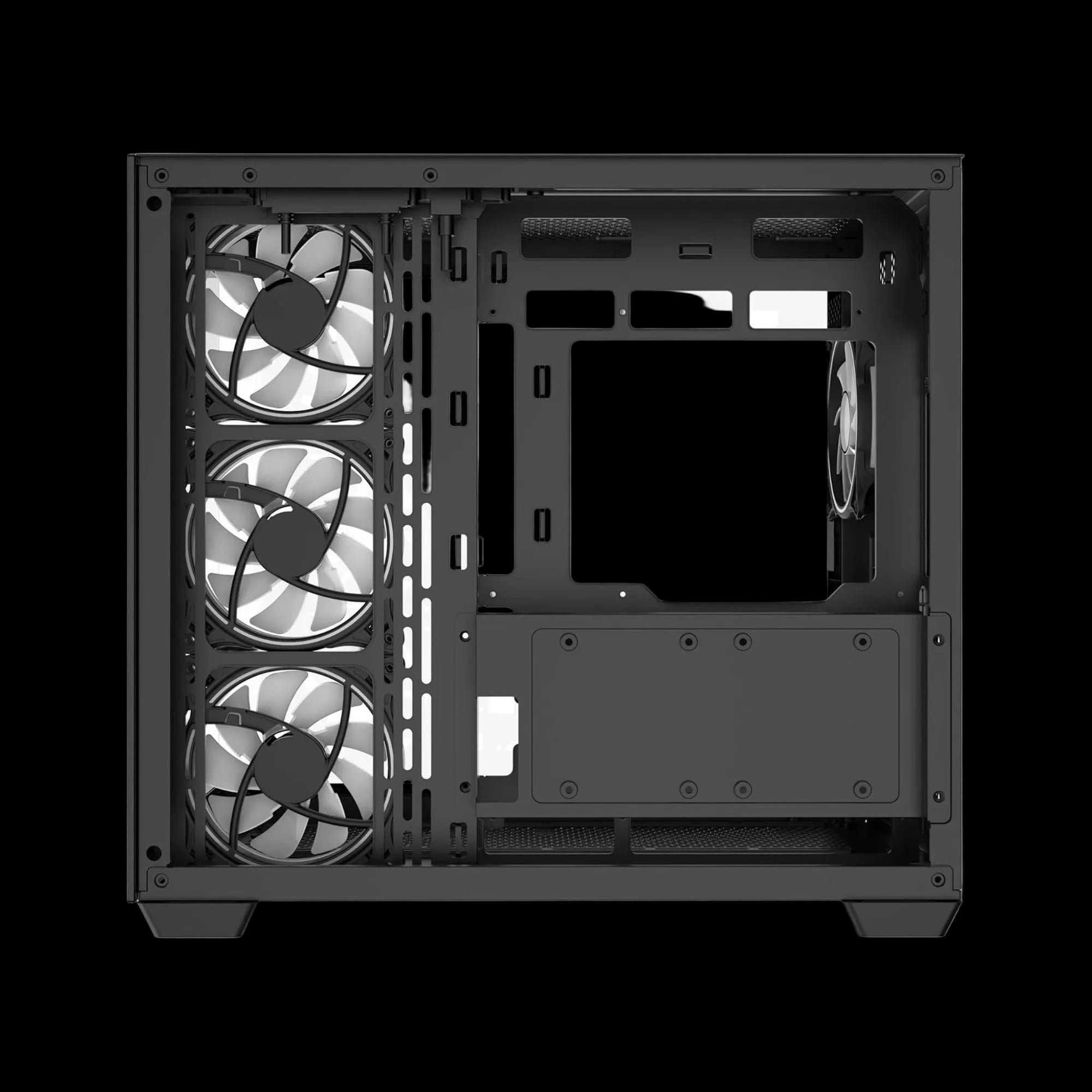 CiT Vision Black PC case with four Tornado Infinity ARGB fans