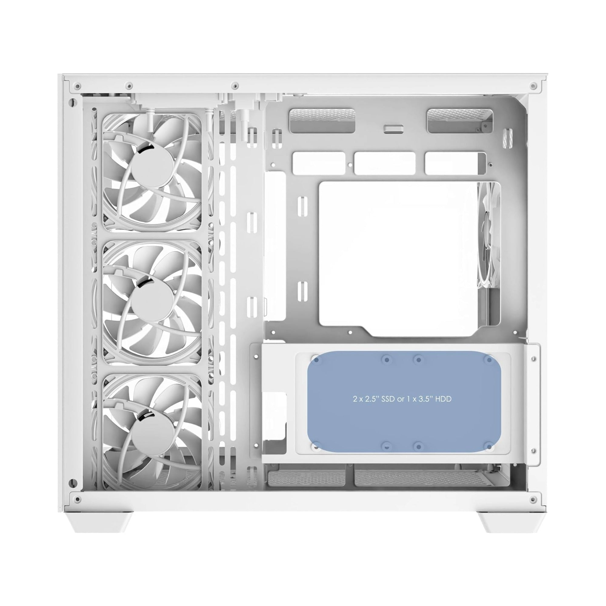 CiT Vision White RGB gaming case with panoramic glass design