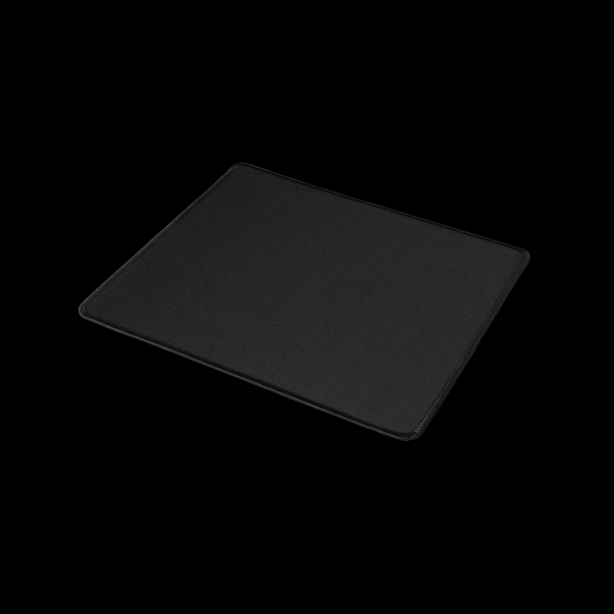 Black mouse pad on a white background