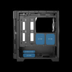 CiT Level 1 Micro-ATX Gaming PC Case with Tempered Glass Front & Side | 3× RGB Fans Included | Compact ATX Case – Black - WebTro