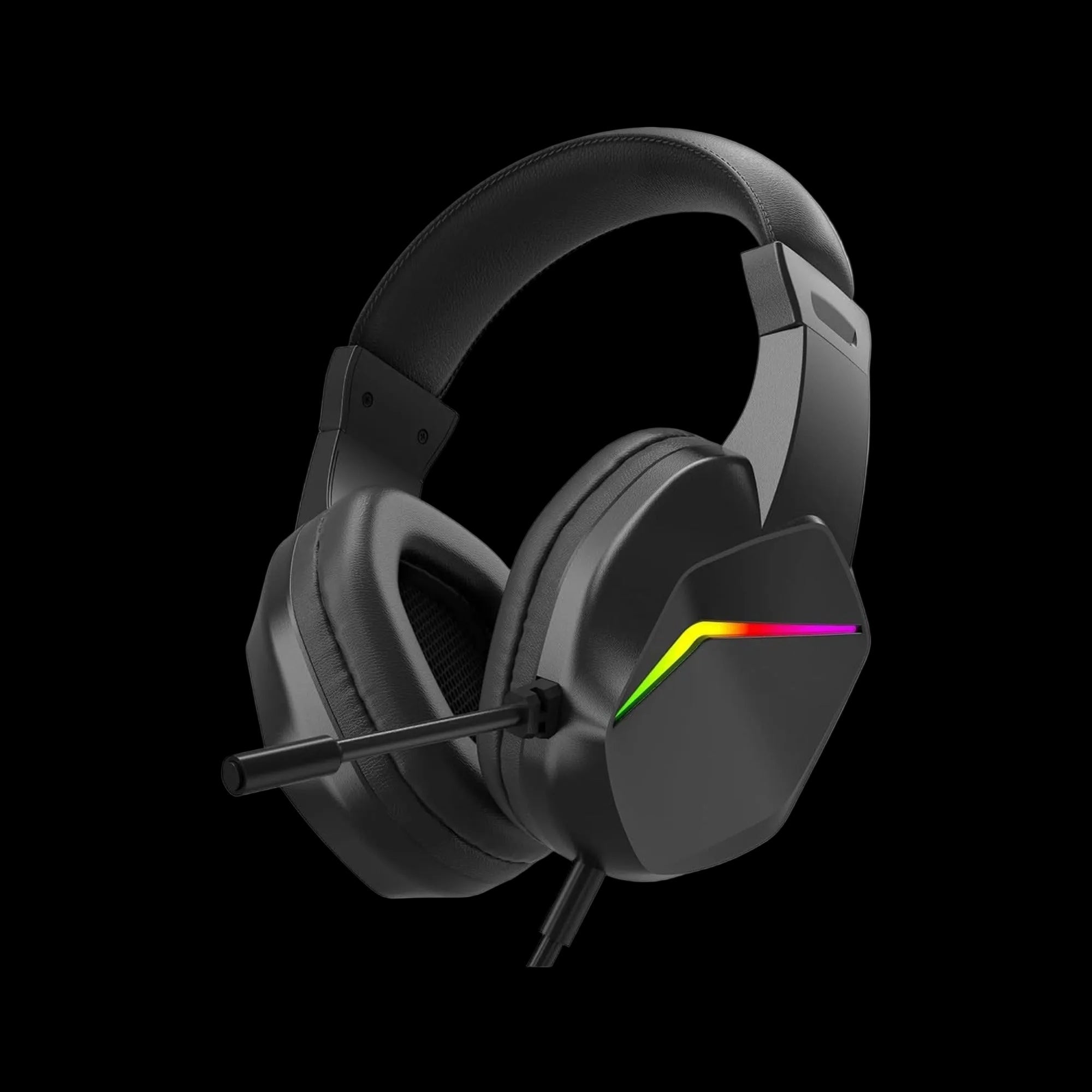 CiT Raptor 4-in-1 Gaming Bundle Kit – UK Layout Rainbow LED Keyboard, 2400 DPI Gaming Mouse, Stereo Headset with Mic, Mouse Mat | Black - WebTro