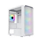 CiT Saturn Airflow Micro-ATX Gaming Case – White | Tempered Glass, Mesh Front Panel, 4 x Infinity ARGB Fans, M-ATX/Mini-ITX Support - WebTro