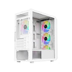 CiT Saturn Airflow Micro-ATX Gaming Case – White | Tempered Glass, Mesh Front Panel, 4 x Infinity ARGB Fans, M-ATX/Mini-ITX Support - WebTro