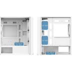 CiT Saturn Airflow Micro-ATX Gaming Case – White | Tempered Glass, Mesh Front Panel, 4 x Infinity ARGB Fans, M-ATX/Mini-ITX Support - WebTro