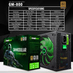 GameMax GM-800 80 Plus Bronze 800W Modular ATX Power Supply – Black - WebTro
