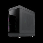 GameMax Hype Black Mid-Tower ATX Gaming Case – Panoramic Tempered Glass, Dual Chamber Design, 3 x Infinity ARGB Fans Included - WebTro
