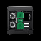 GameMax Hype Black Mid-Tower ATX Gaming PC Case | Panoramic Tempered Glass | Dual-Chamber Design | 3× ARGB Fans | USB-C | Vertical GPU Support - WebTro