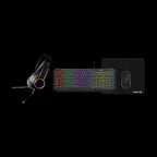 GameMax Pulse 4-in-1 RGB Gaming Combo | Keyboard, Mouse, Headset & Mouse Mat | UK Layout | USB Plug & Play – Black - WebTro
