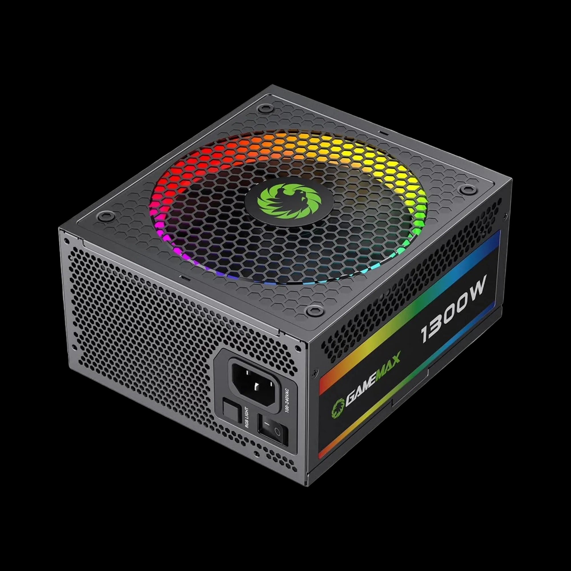 GameMax RGB 1300W Modular 80 Plus Platinum ATX 3.0 PCIe 5.0 Power Supply – 140mm ARGB Fan | Black - WebTro
