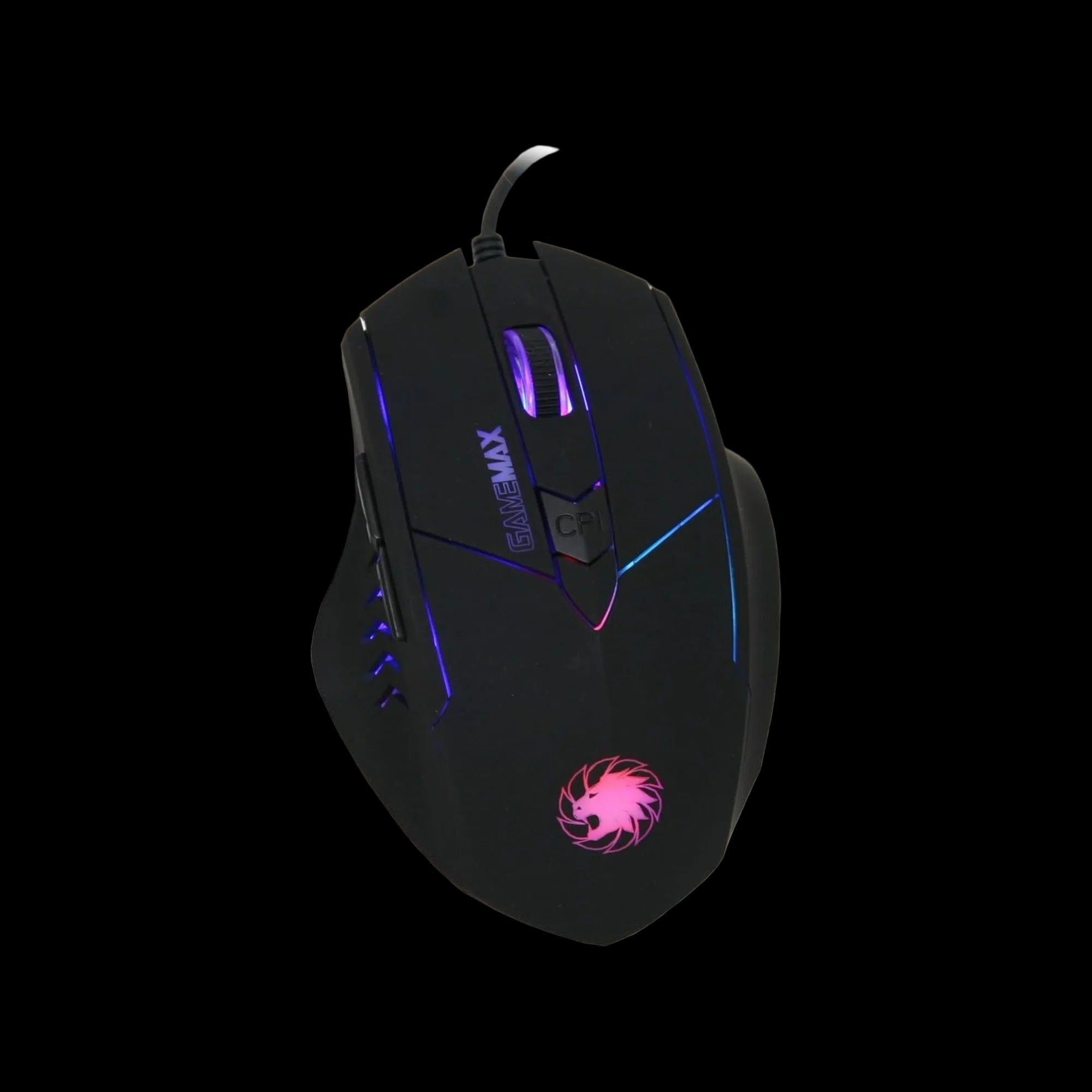 GameMax Tornado Gaming Mouse – Black | Optical Sensor, 6 Buttons, Adjustable DPI, LED Lighting, USB Wired - WebTro