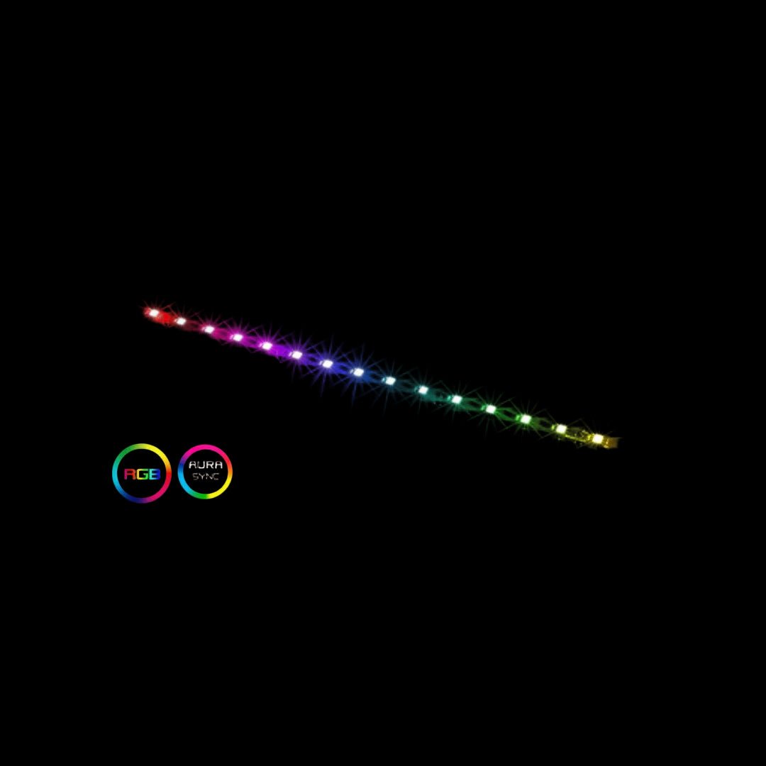 GameMax Viper 30cm ARGB LED Strip | 15x 5050 LEDs | 5V 3-Pin AURA Sync | Magnetic & 3M Mount | IP67 Waterproof RGB Lighting - WebTro