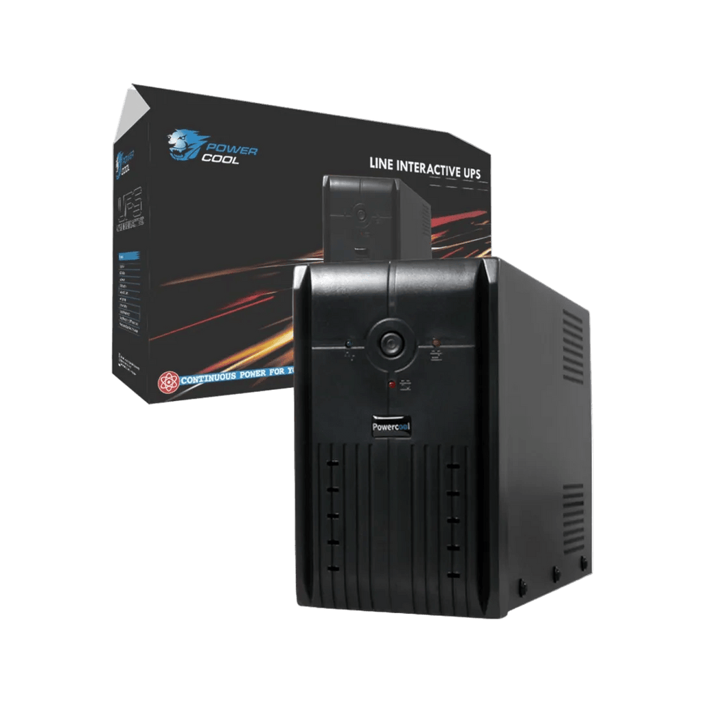 Powercool Smart UPS 650VA 390W with AVR | 2 UK Sockets | RJ45 Surge Protection | USB Monitoring | Compact Backup Power by Webtro - WebTro