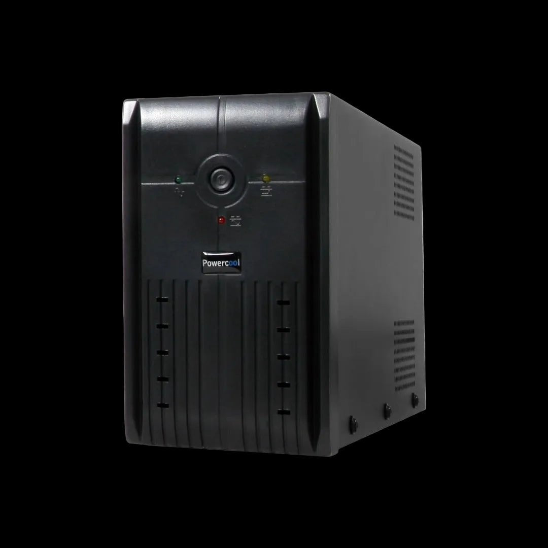 Powercool Smart UPS 650VA 390W with AVR | 2 UK Sockets | RJ45 Surge Protection | USB Monitoring | Compact Backup Power by Webtro - WebTro