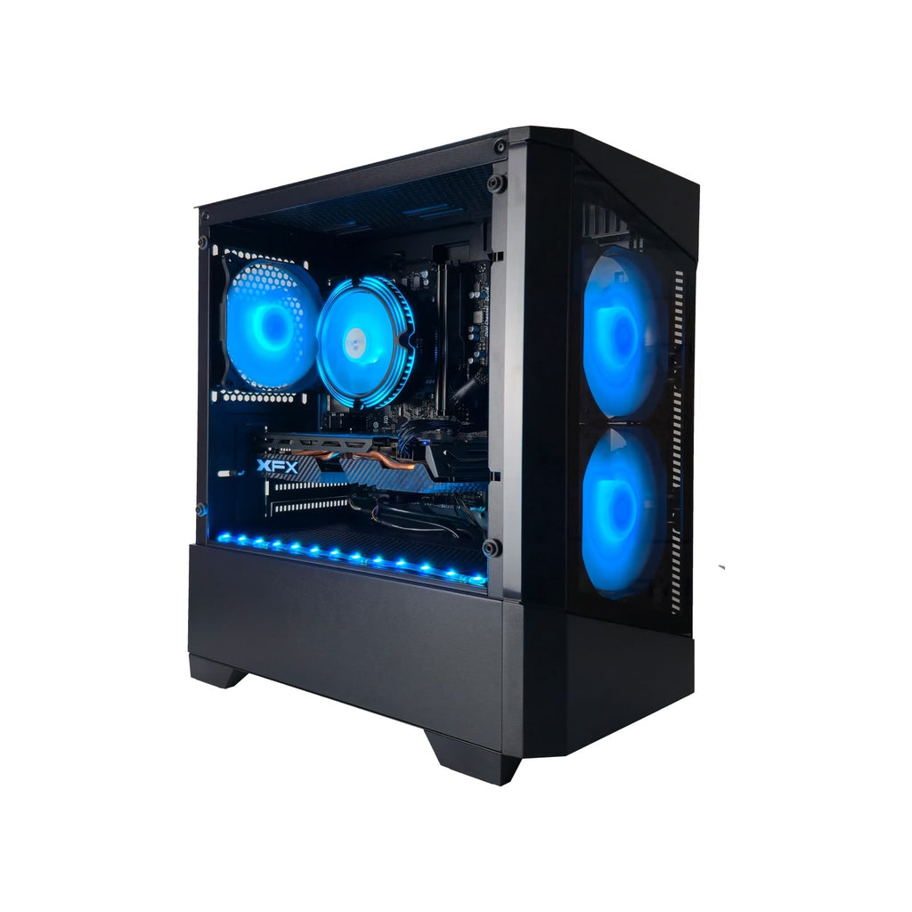 WebTro-GPB0494 Gaming PC | Ryzen 5 2600X | Radeon RX 580 8GB | 16GB DDR4 RAM | 500GB SSD | Windows 11 Pro | Ultimate 1080p Gaming Desktop - WebTro