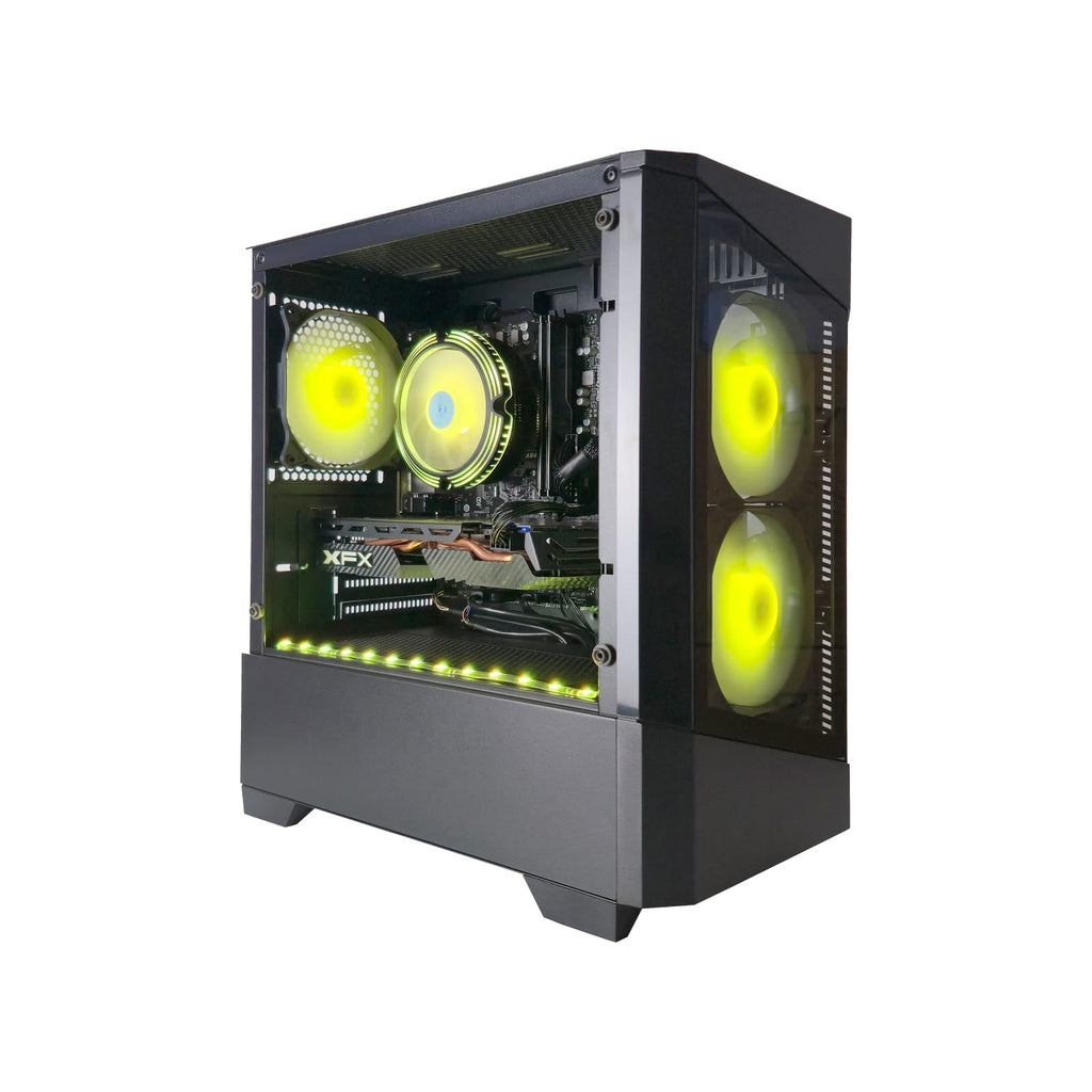 WebTro-GPB0494 Gaming PC | Ryzen 5 2600X | Radeon RX 580 8GB | 16GB DDR4 RAM | 500GB SSD | Windows 11 Pro | Ultimate 1080p Gaming Desktop - WebTro