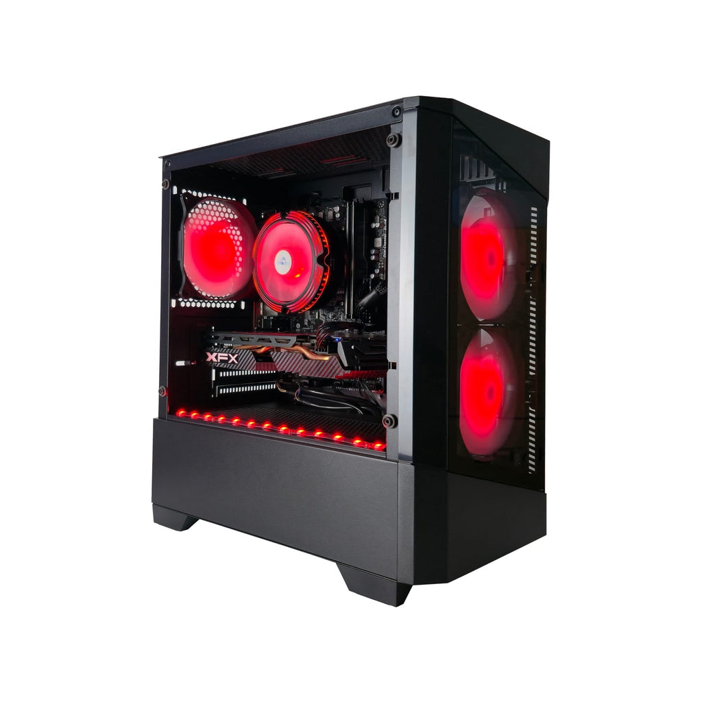 WebTro-GPB0494 Gaming PC | Ryzen 5 2600X | Radeon RX 580 8GB | 16GB DDR4 RAM | 500GB SSD | Windows 11 Pro | Ultimate 1080p Gaming Desktop - WebTro